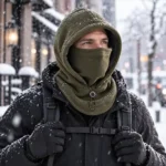 Double layer fleece hat with ear and neck cover